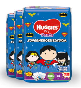 Huggies Dry Pants Superheroes Edition